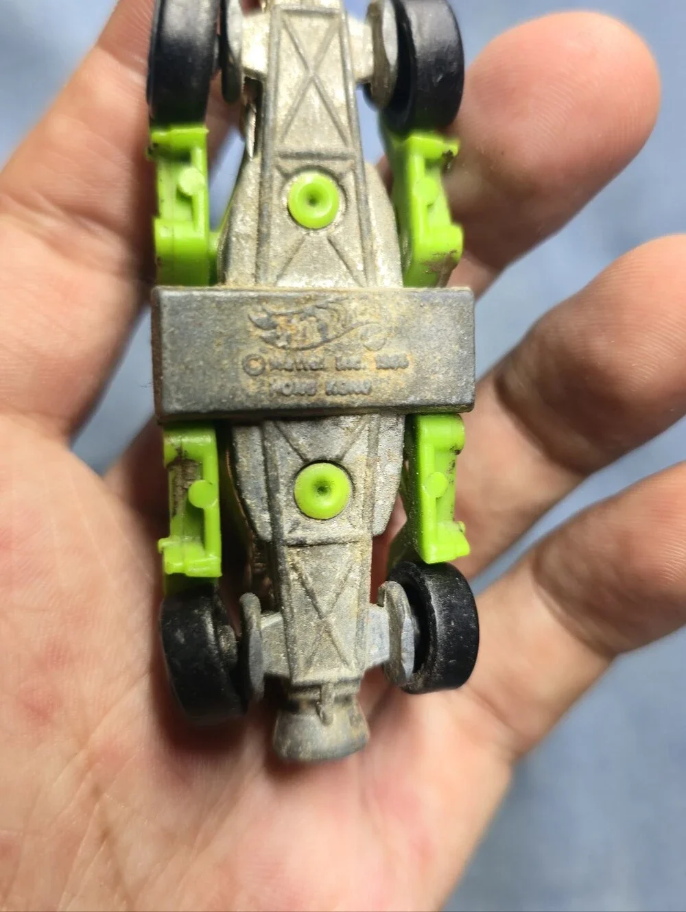 Vintage 1985 Mattel HOT WHEELS Die Cast Green Speed Demon Double Dragon
